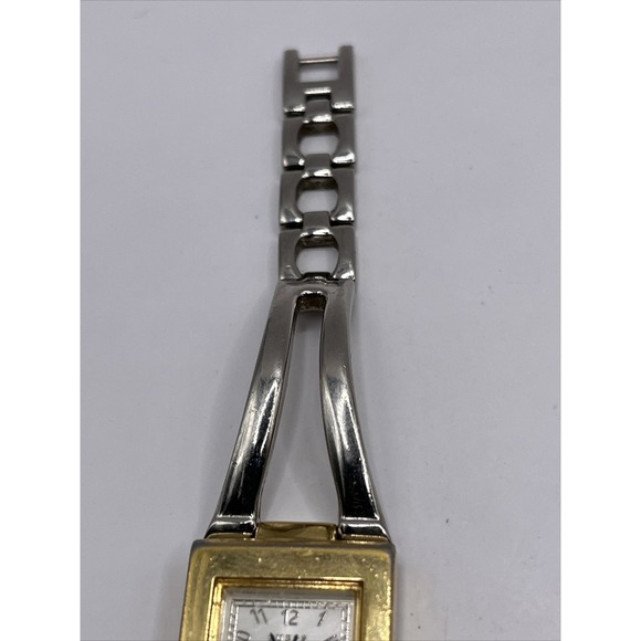 Guess Women's Quartz Watch Silver Gold Two Tone Square Dial 20mm- New Battery‎ - Picture 4 of 7